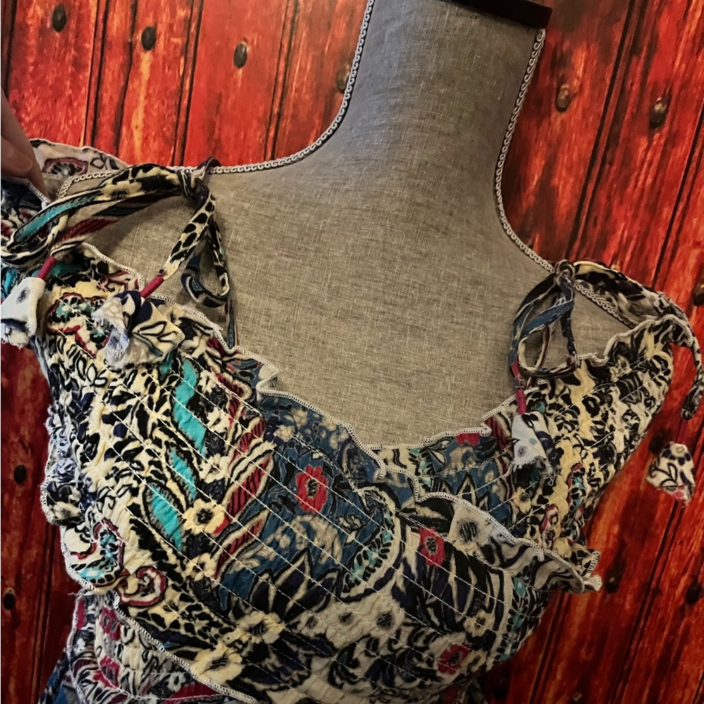 Anthropologie Smock Criss Cross Maxi Dress size XS NTW - Picture 8 of 11
